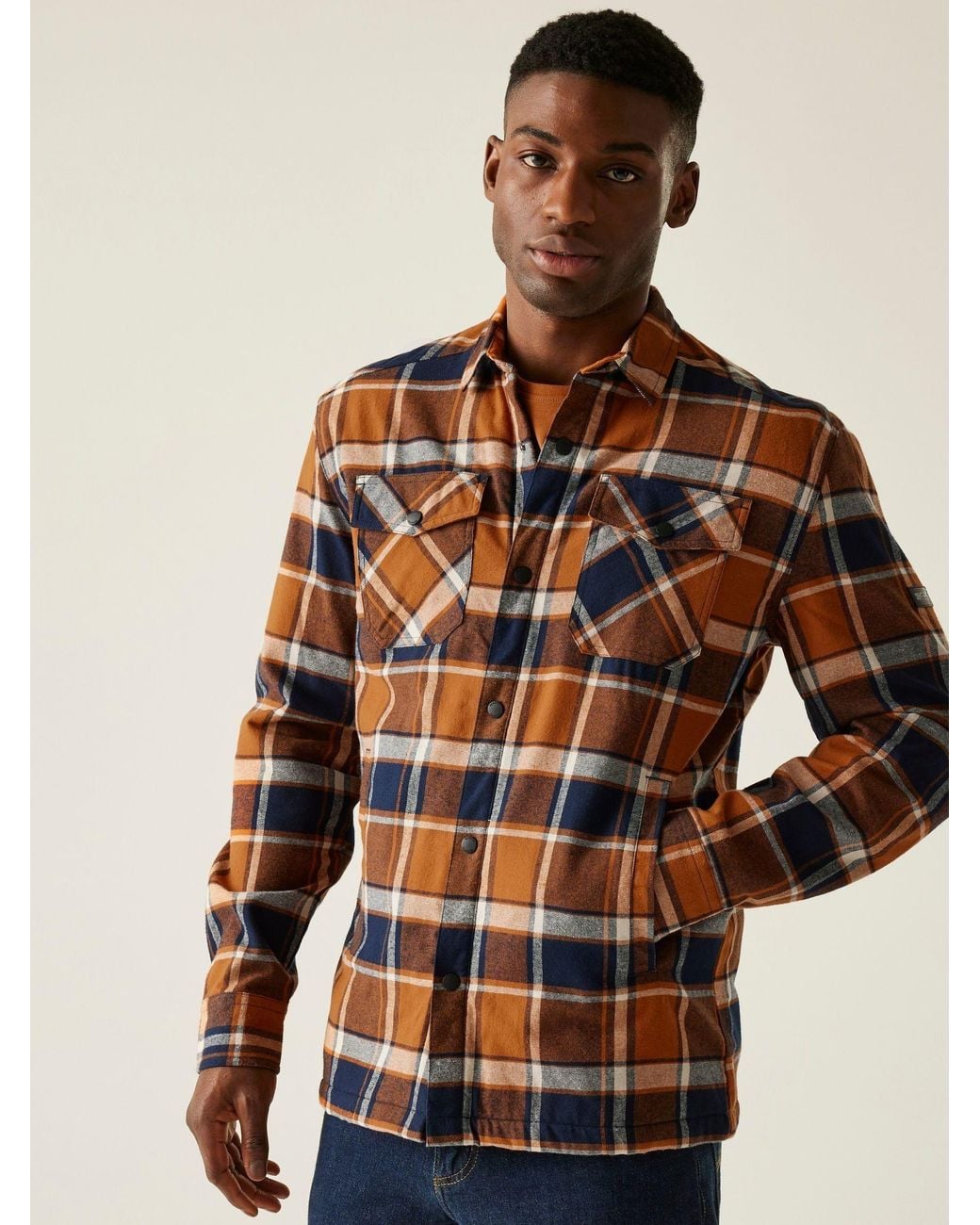 Regatta Orange Spennith Shacket for men