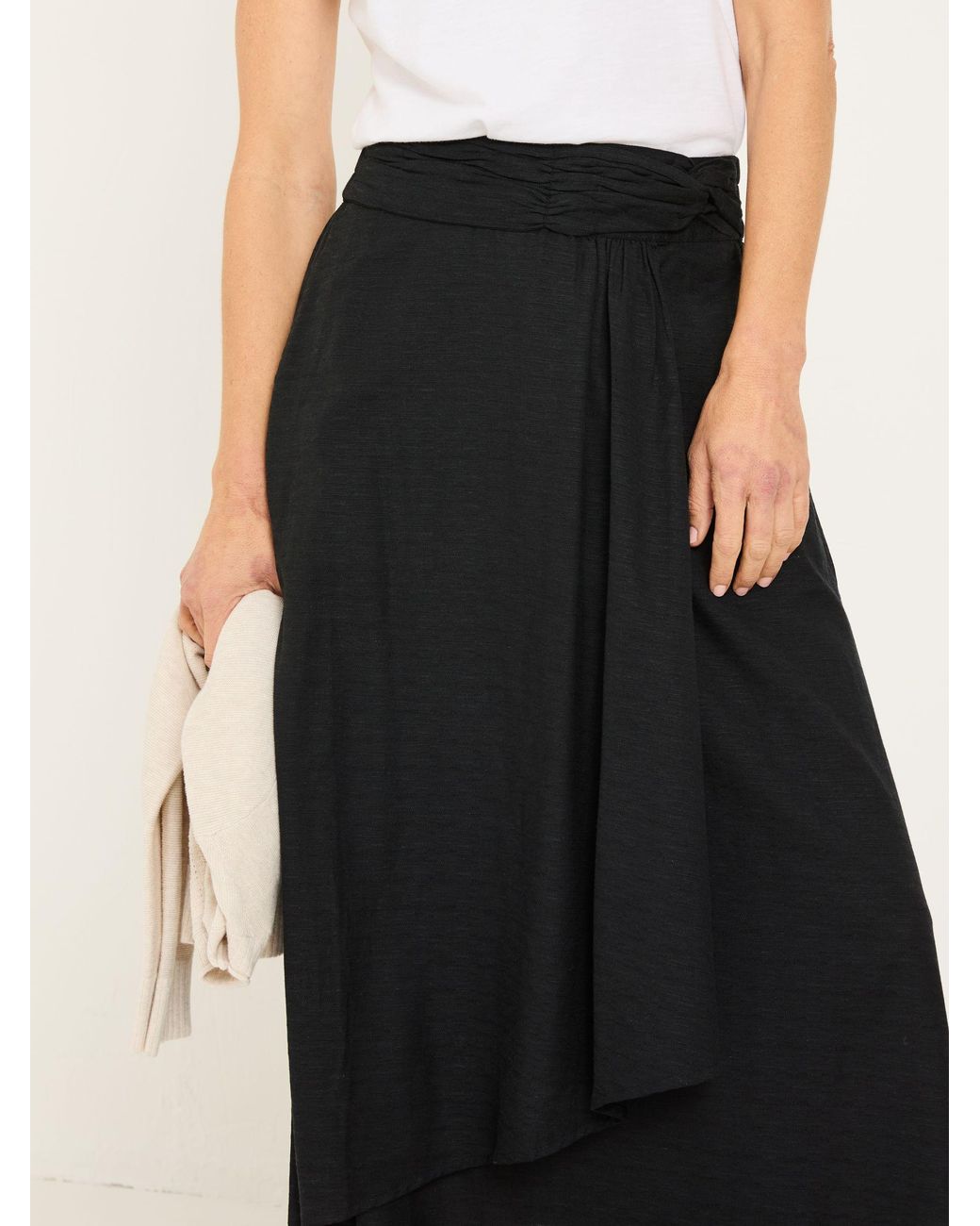 FatFace White Juni Midi Skirt
