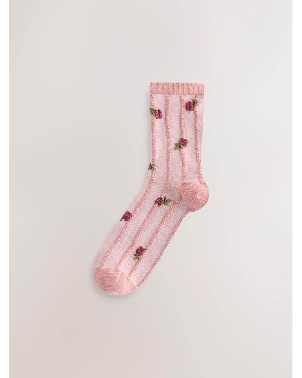 Next Pink Textured Ankle Socks 4 Pack