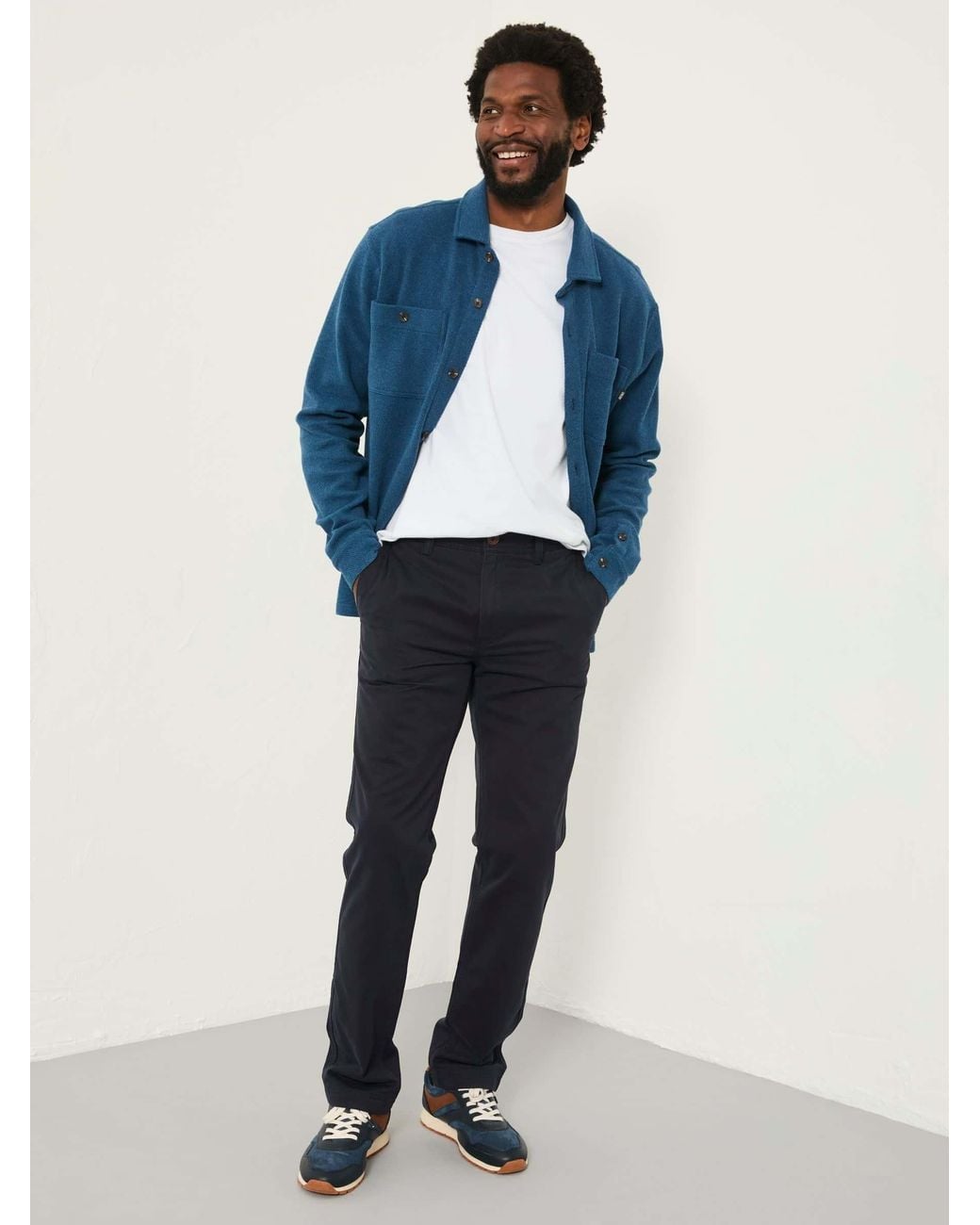FatFace Blue Straight Fit Modern Coastal Chinos for men
