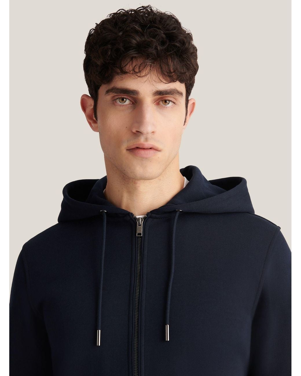 Peckham Rye Blue Full Zip Hooded Jacket for men