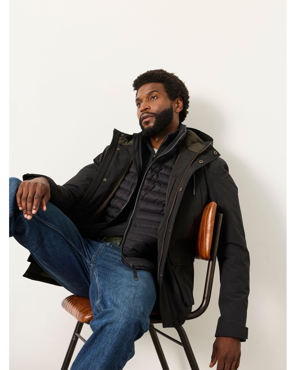 FatFace Gray Dartmouth Lightweight Quilted Gilet for men