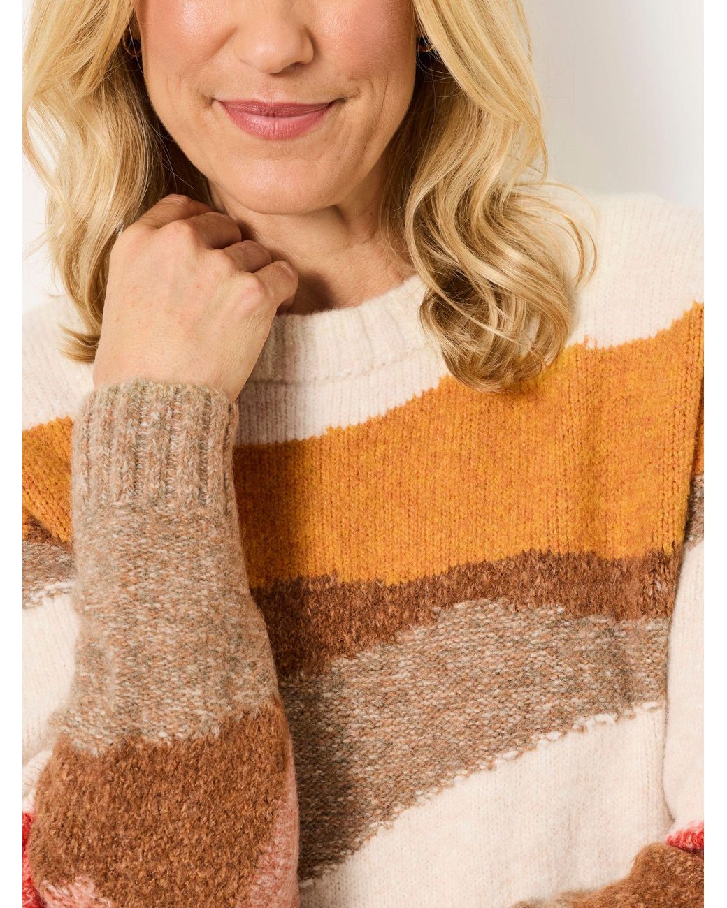 FatFace Natural Landscape Scene Knitted Crew Jumper