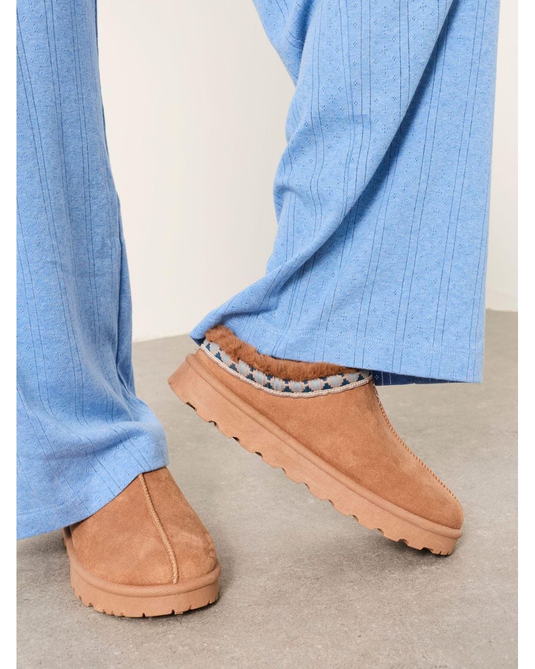 FatFace Blue Lyra Mule Slippers