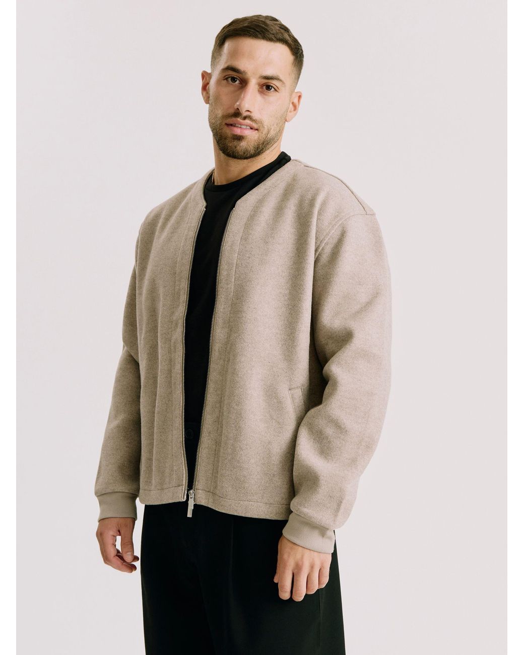 Kem Collection Natural Collarless Jacket for men