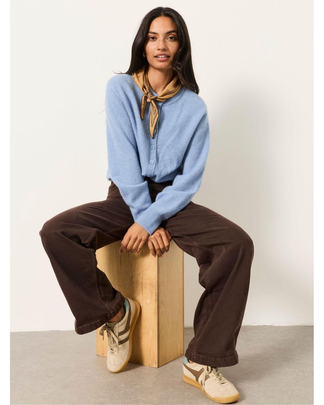 FatFace Brown Welling Wide Leg Wide Leg Jeans