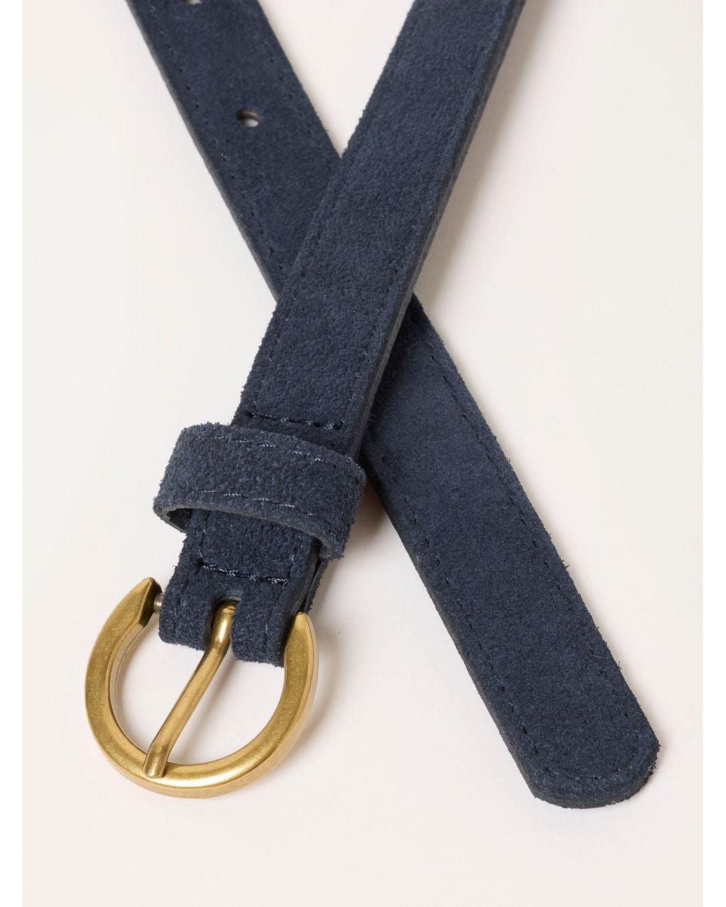 FatFace Blue Plain Suede Belt