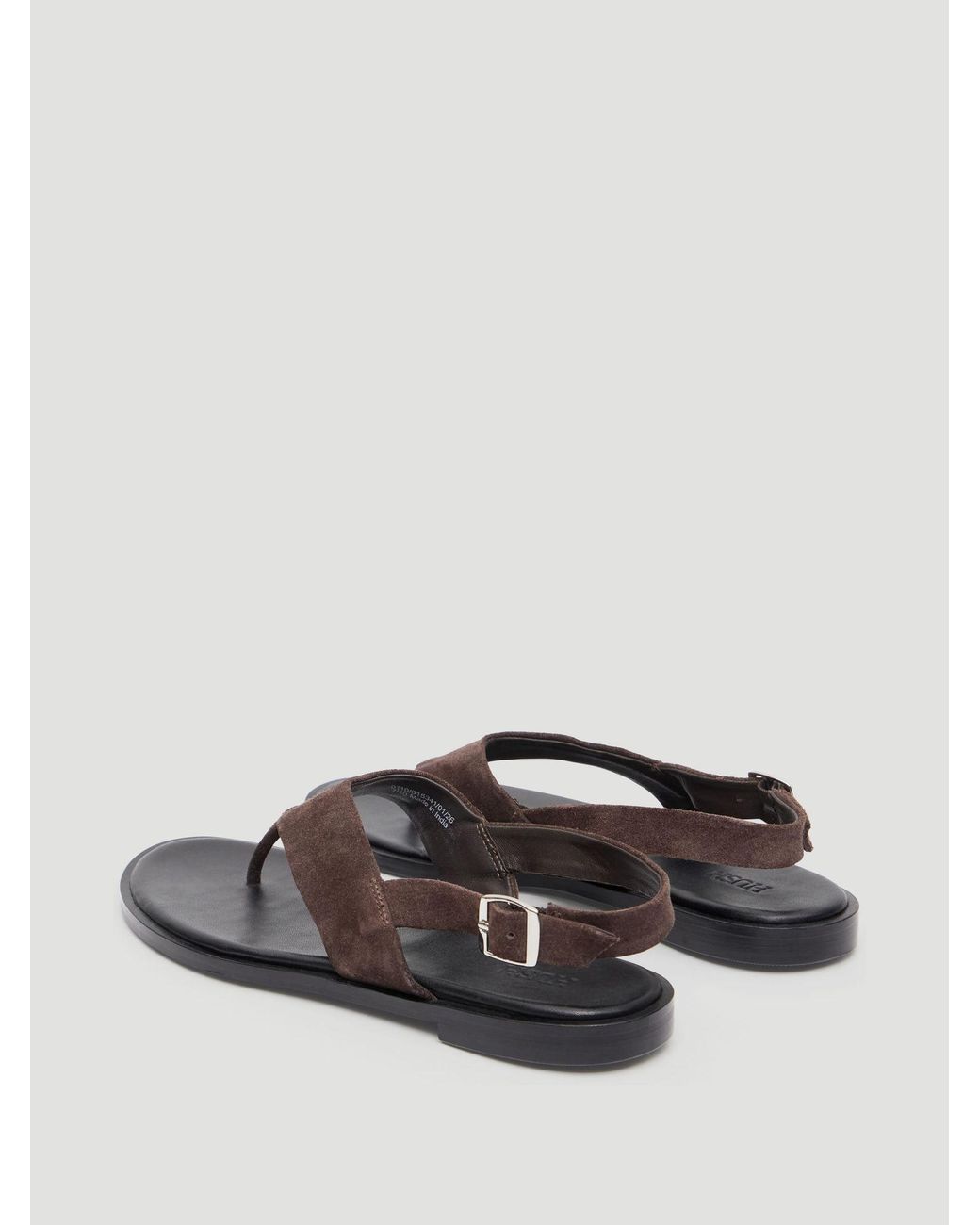 Hush Natural Zenya Suede Toe Post Sandals