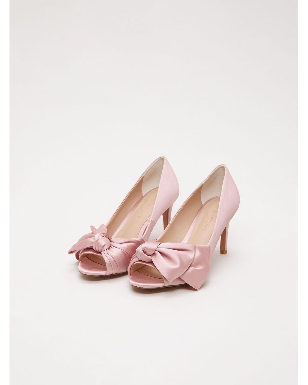 Phase Eight Pink Satin-Halbschuh