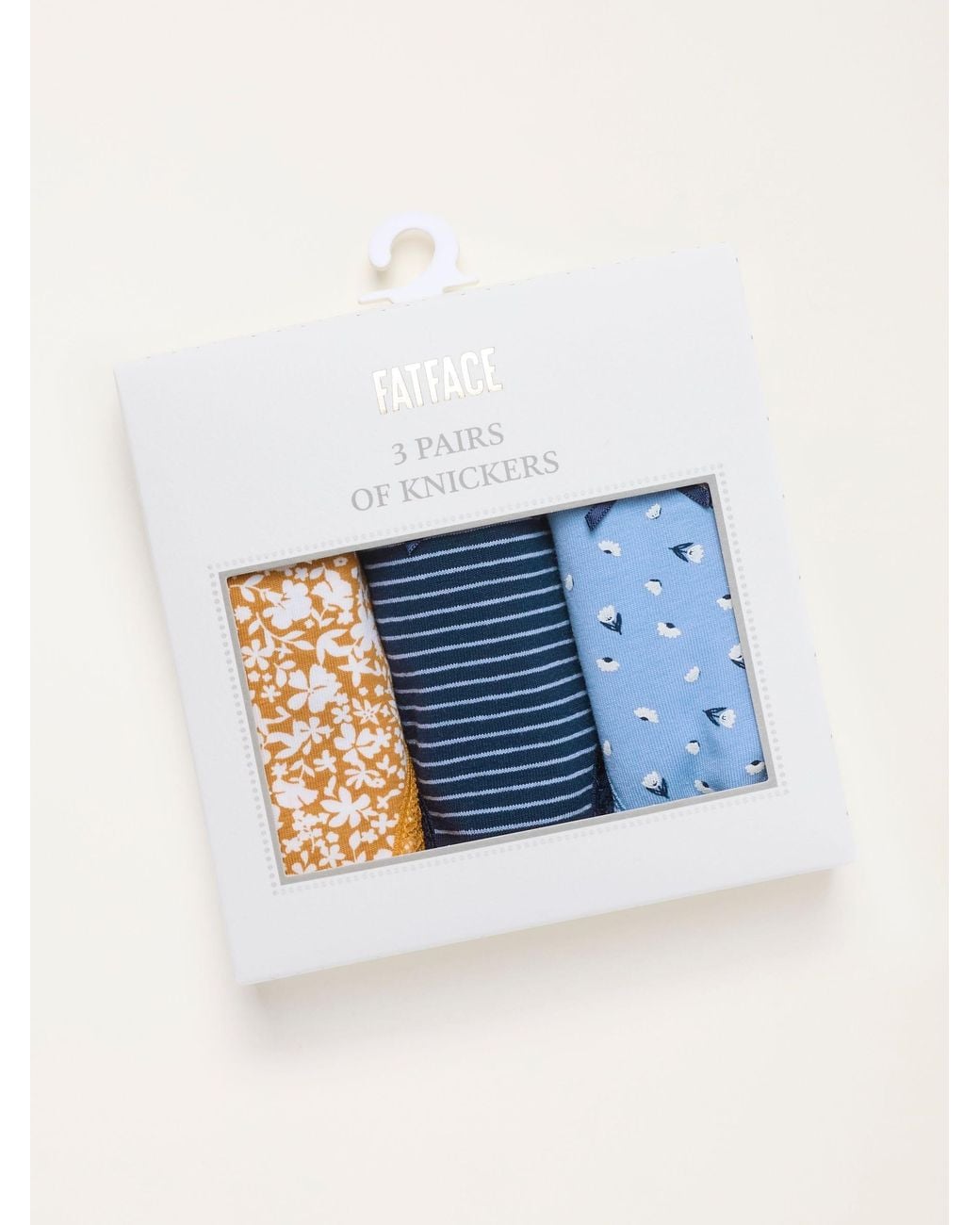 FatFace Blue Fatface 3 Pack Of Lace Knickers
