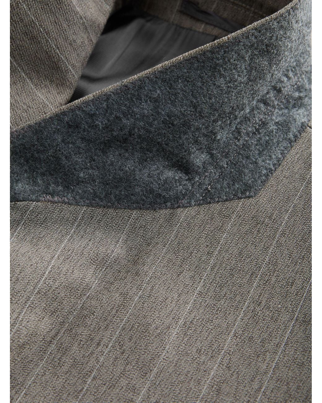 Next Gray Relaxed Fit Archive Striped Wool Blend Suit Jacket for men