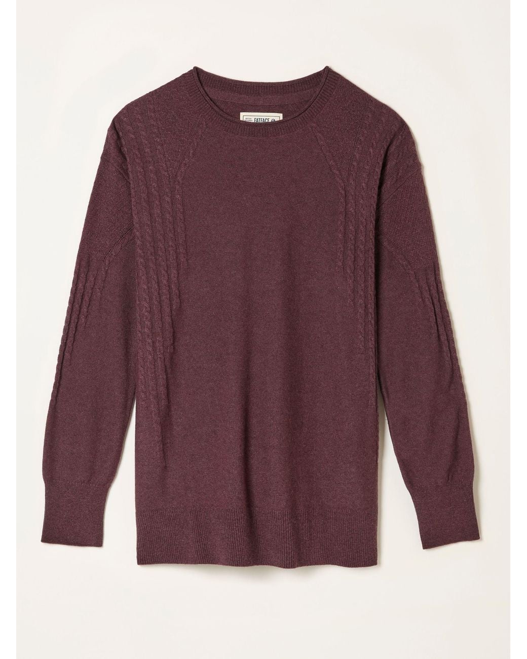FatFace Purple Delphine Fine Gauge Crew Neck Jumper