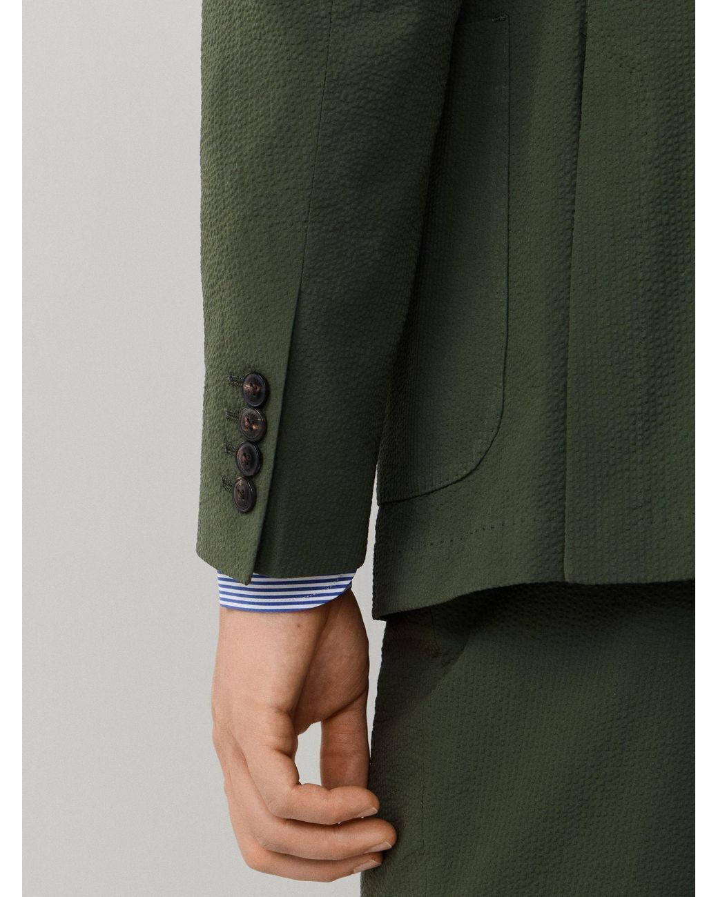 Hackett Green Seersucker Blazer for men