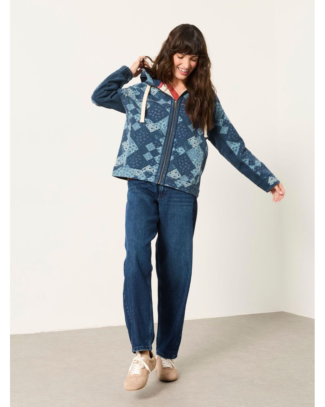 FatFace Blue Airlie Zip Through Hoodie