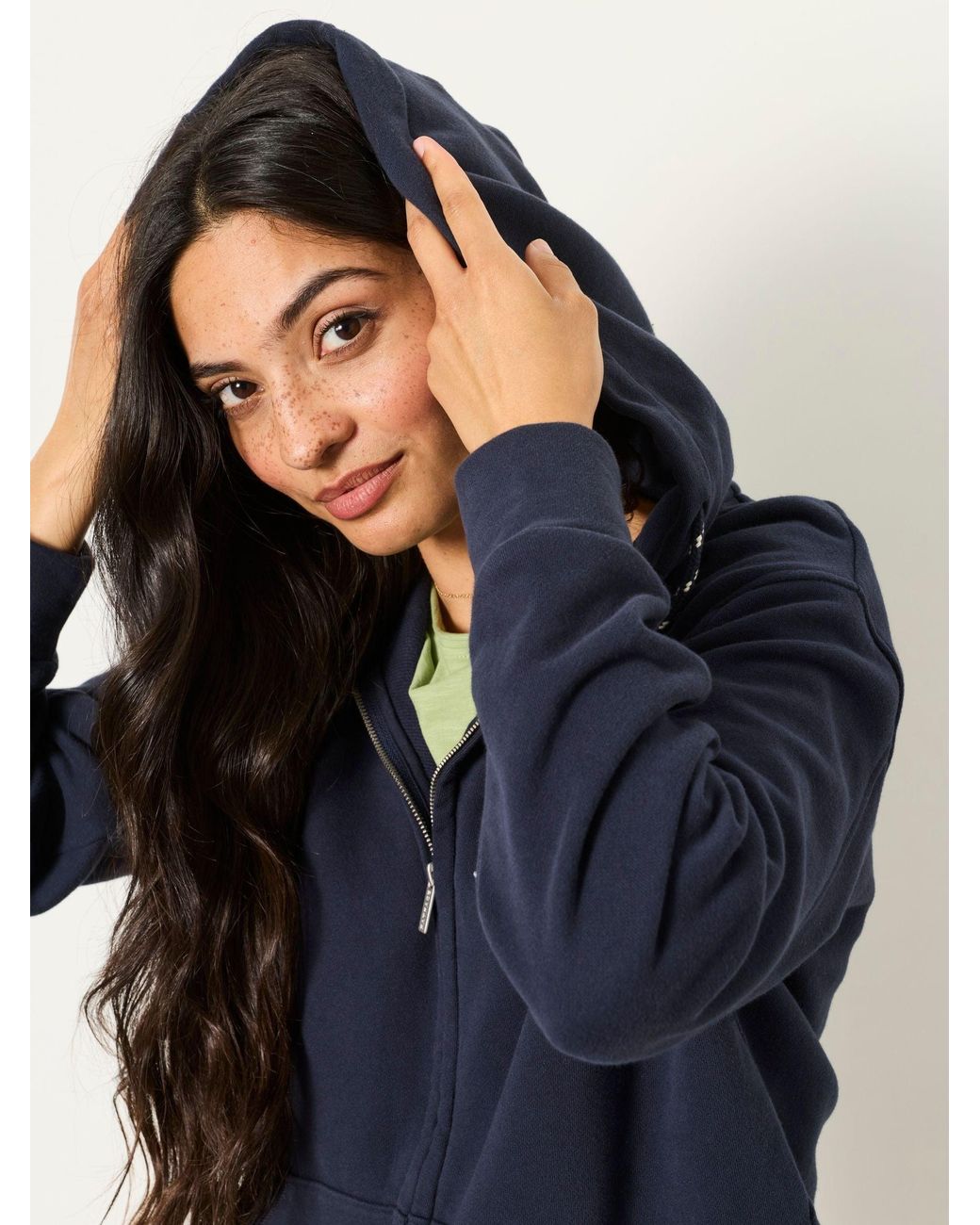 FatFace Blue Fern Zip Through Hoodie