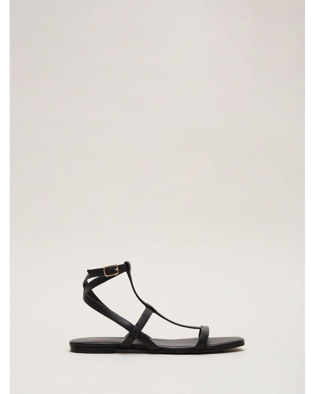 Phase Eight Natural Strappy Flat Sandals