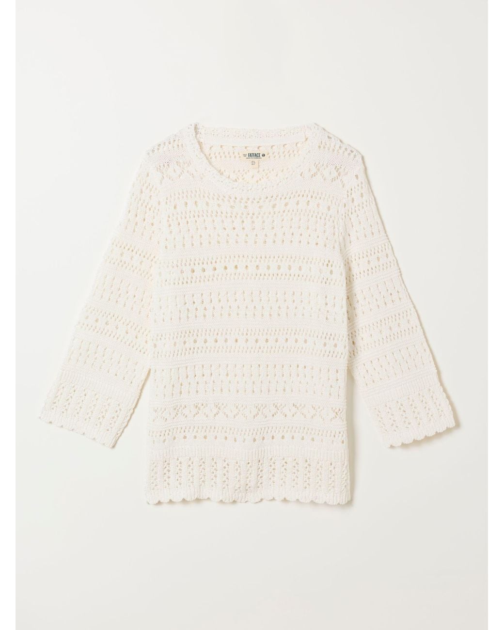 FatFace Pink Orla Knitted Stitch Jumper