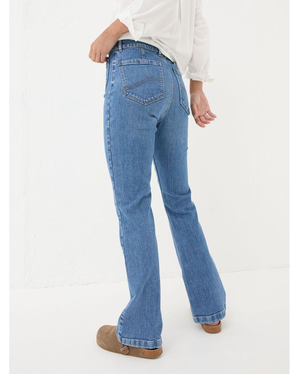 FatFace Blue Fly Flare Jeans