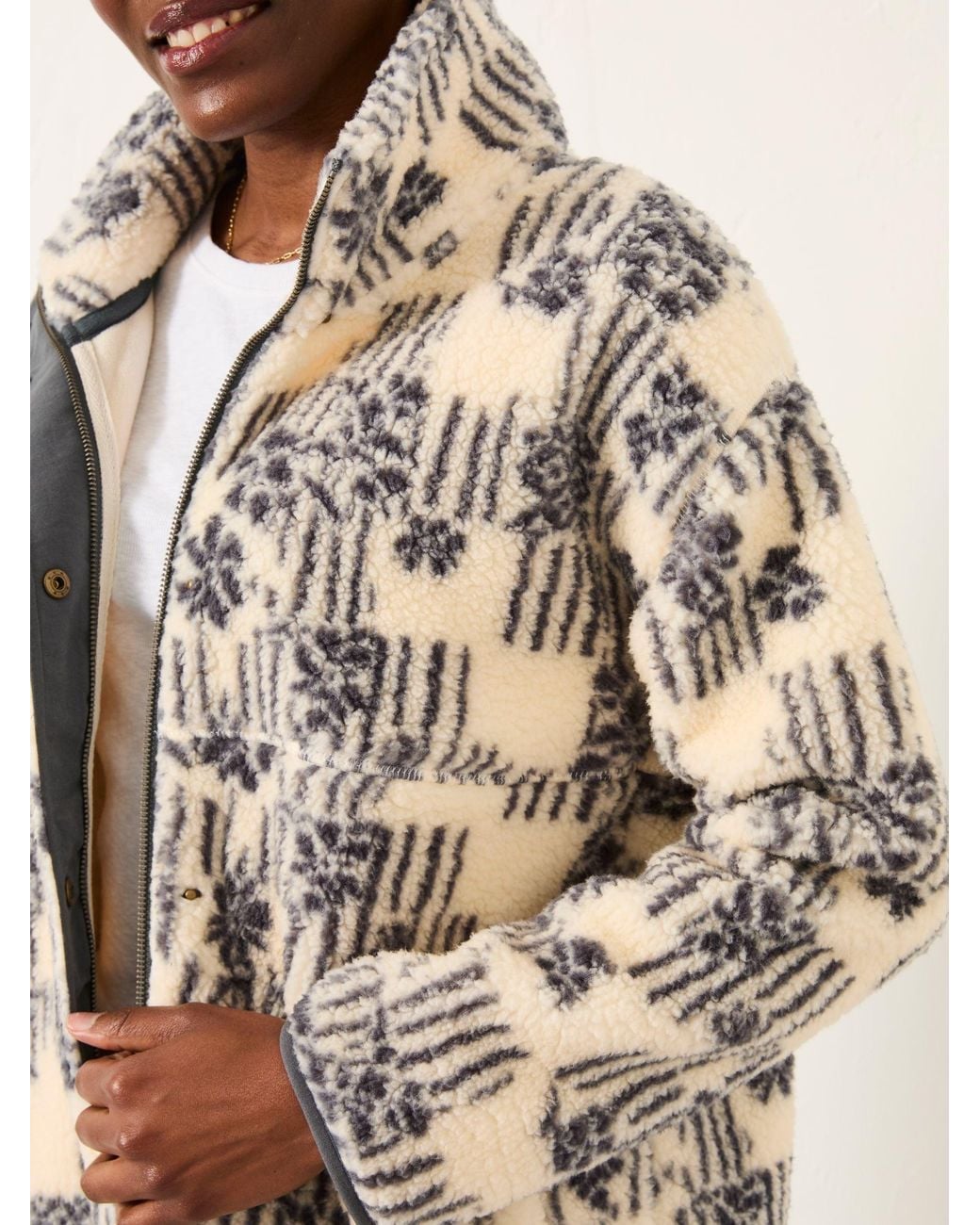 FatFace Natural Rosie Zip Through Fleece