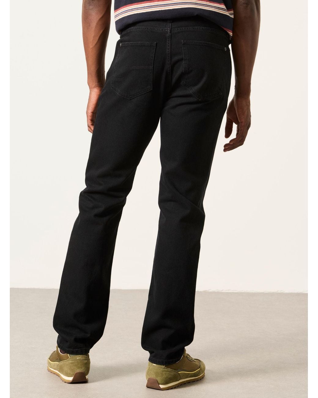 FatFace Black Straight Fit Jeans for men