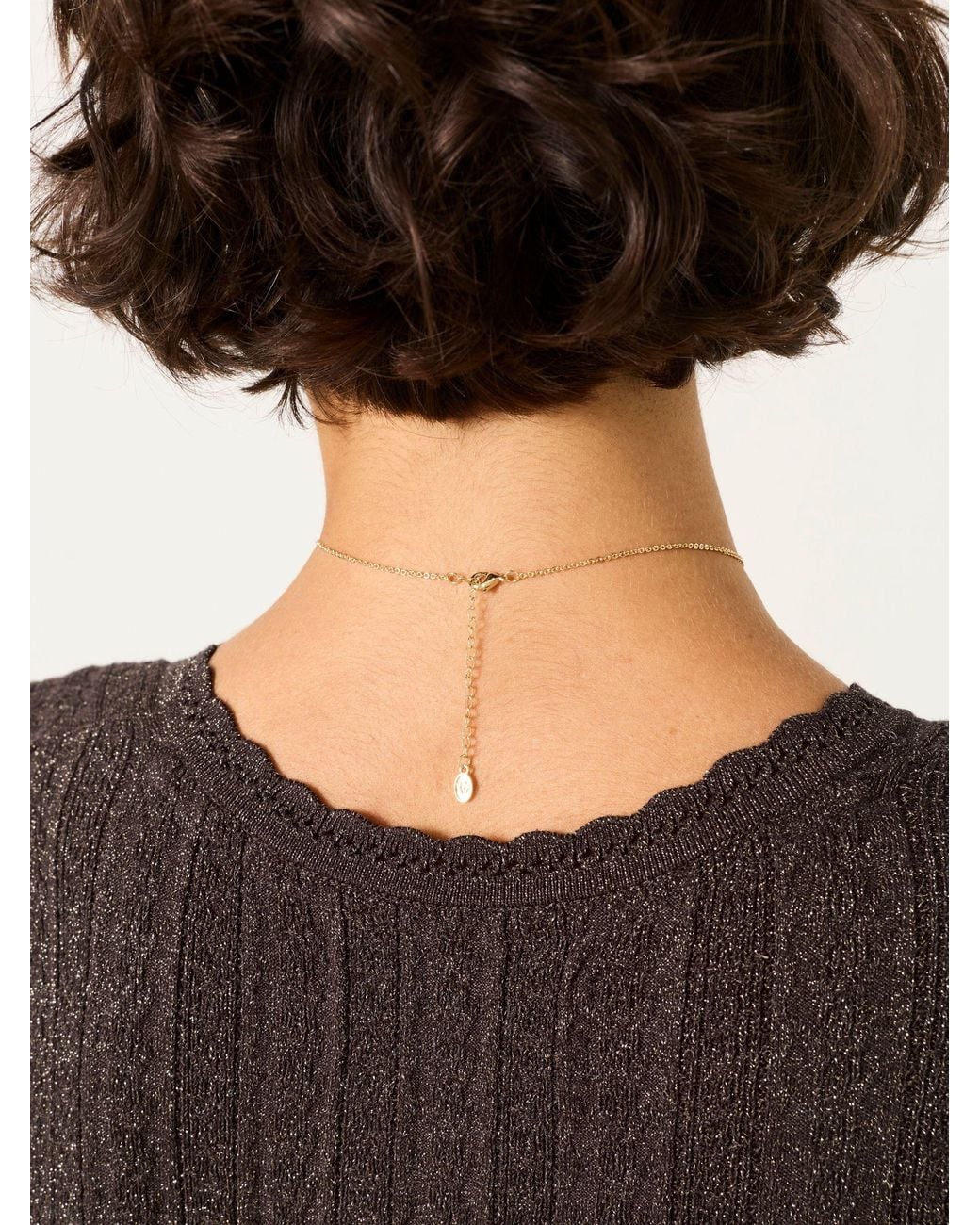 FatFace Black Squirrel Necklace