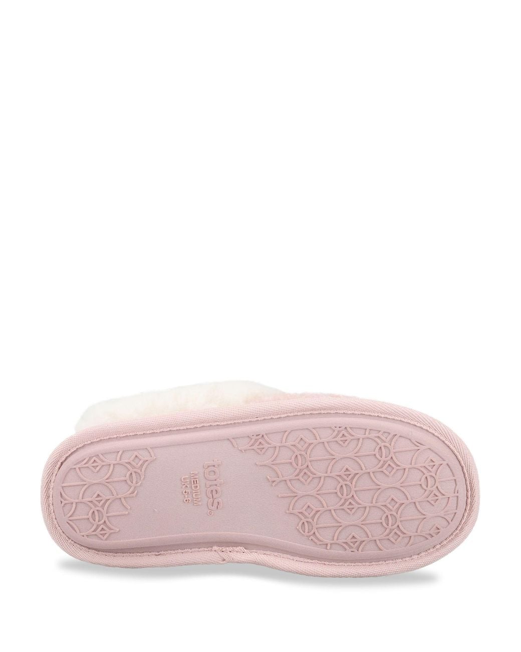 Totes Pink Borg Mule Slippers