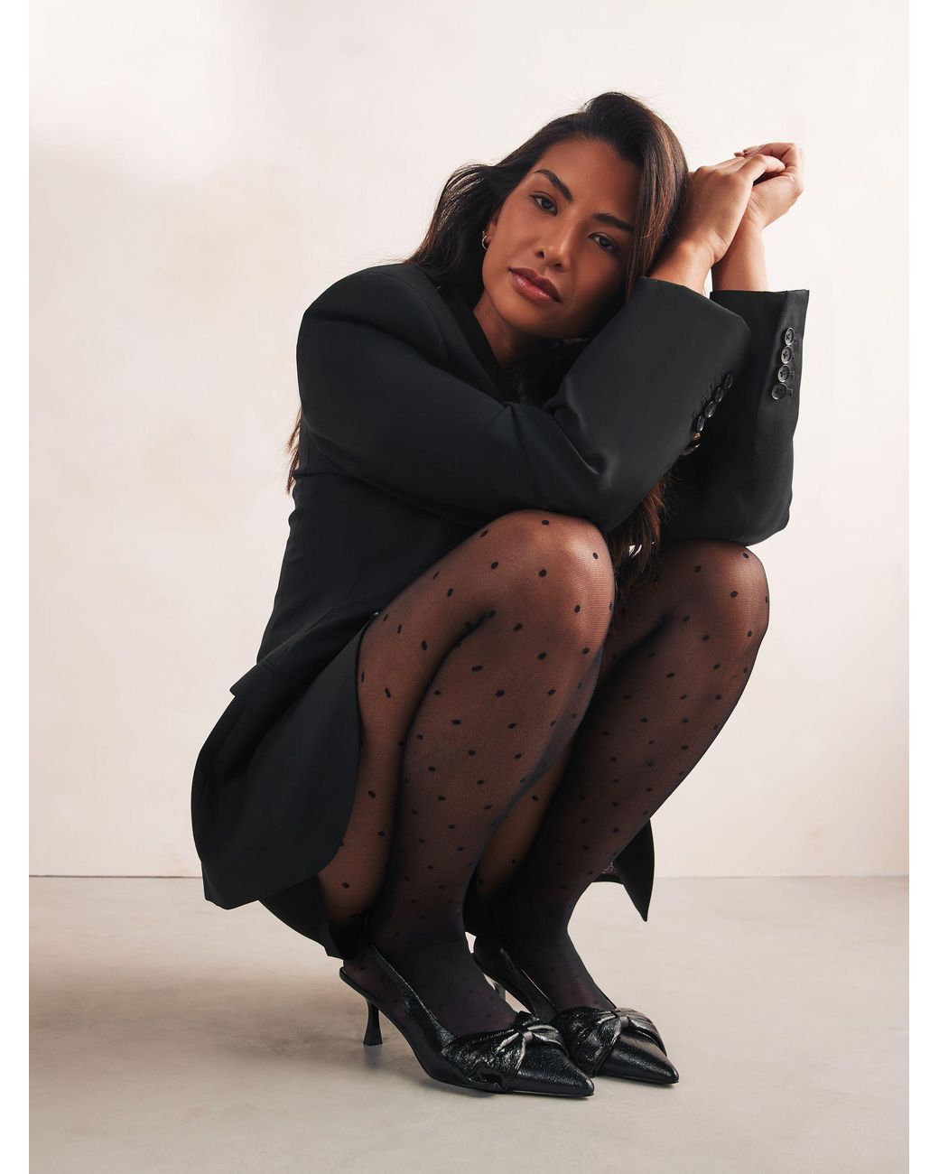Next Natural Spot Pattern Tights 1 Pack