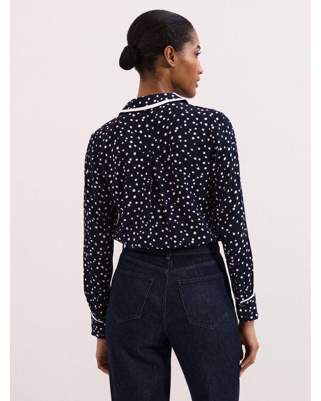 Phase Eight Blue Rita Spot Shirt