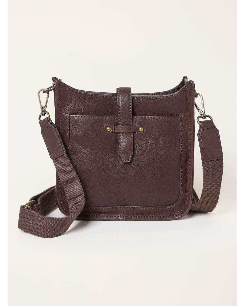 FatFace Natural Mini Alma Leather Crossbody Bag
