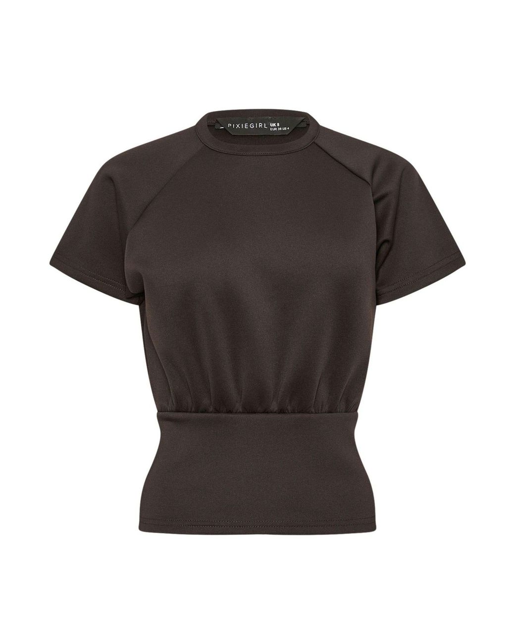 PixieGirl Petite Black Scuba Raglan Top