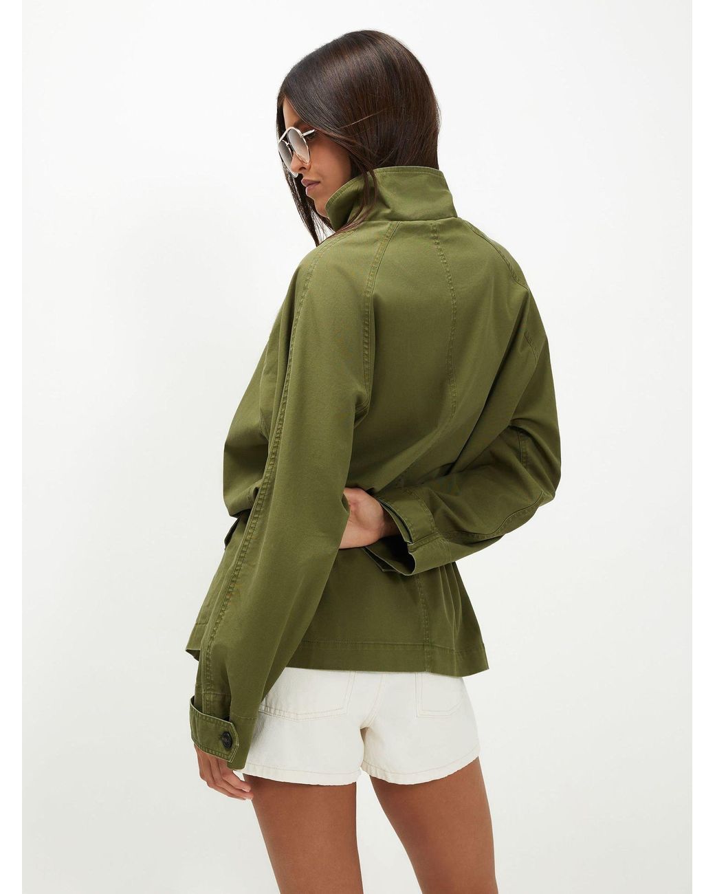 River Island Green Drop Hem Drawstring Utility Jacket