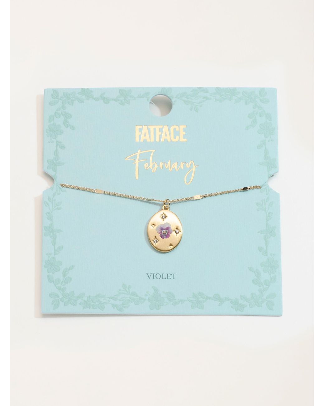 FatFace Natural Fatface February Birth Flower Necklace