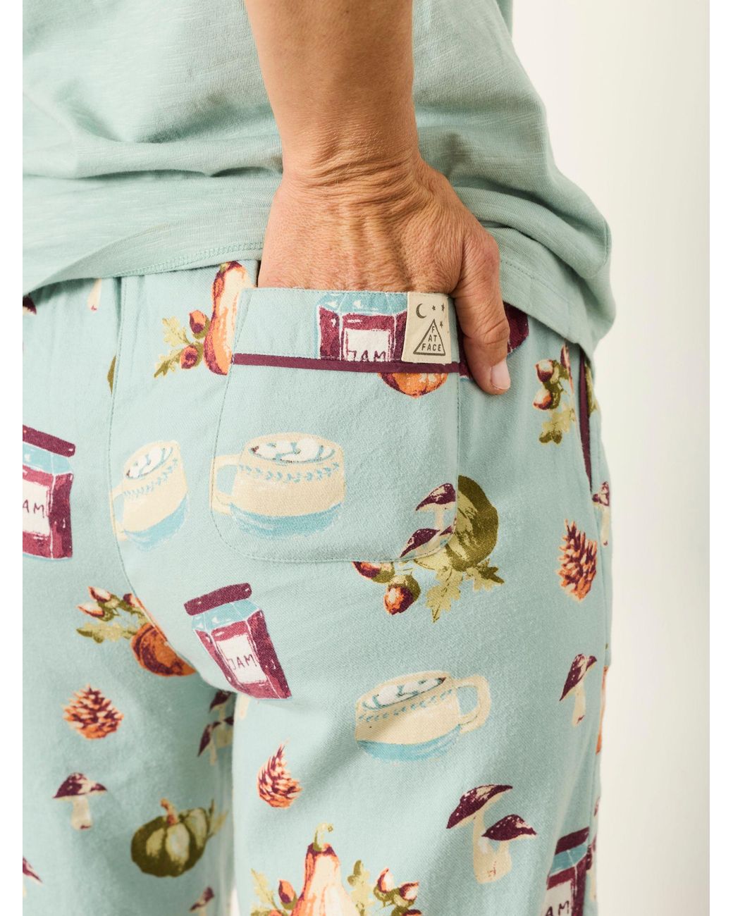 FatFace Blue Lola Autumn Print Wide Leg Pyjama Bottoms