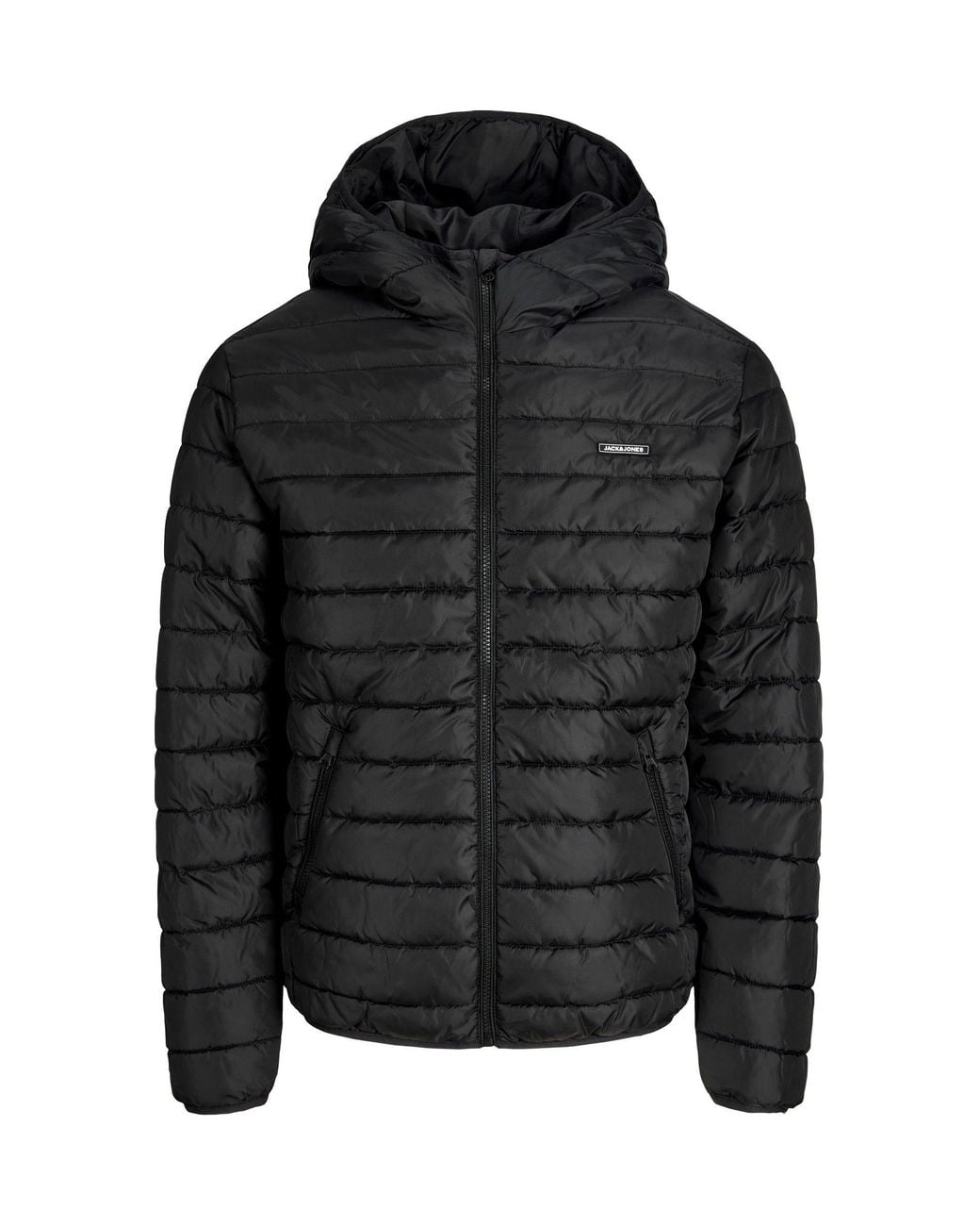 Jack & Jones Black Lightweight Puffer Jacket for men