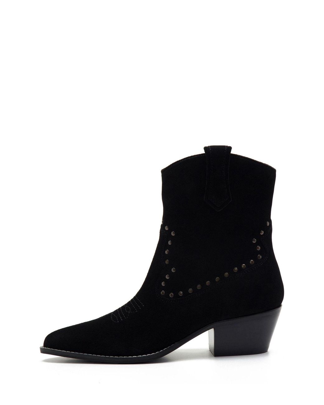 OFF THE HOOK Black Kensal Suede Leather Ankle Boots