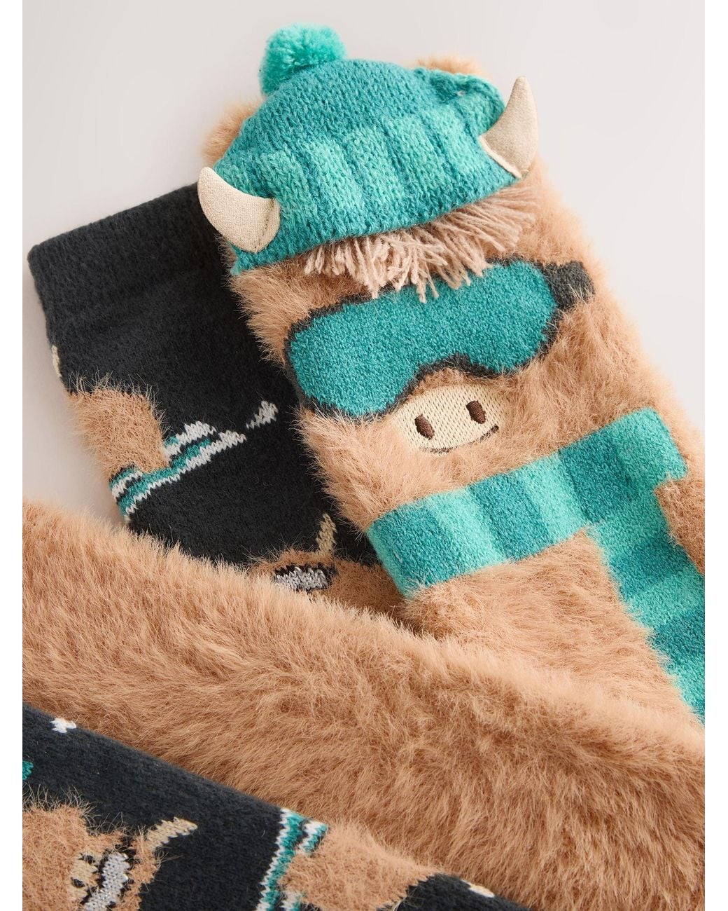 Next Blue Winter Hamish Fluffy Socks 2 Pack for men