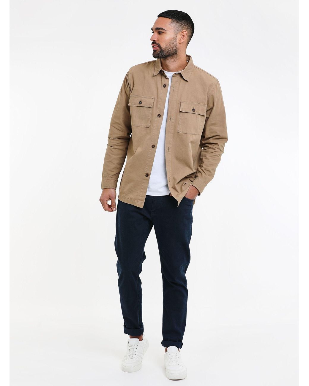Threadbare Leichte Hemdjacke in White für Herren