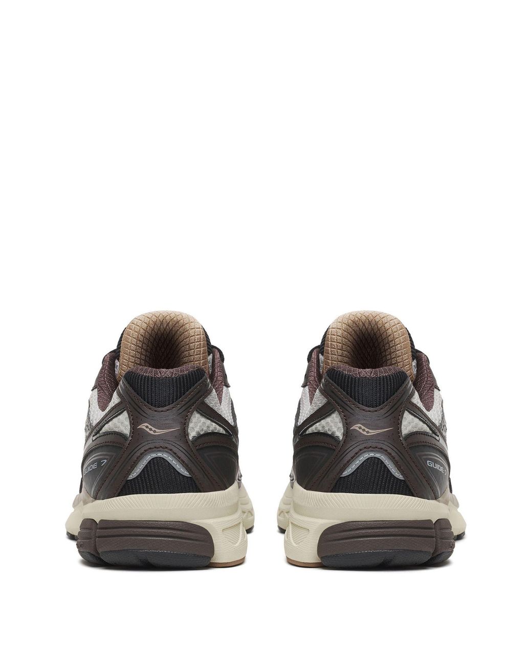 Saucony White Taupe Progrid Guide 7 Trainers
