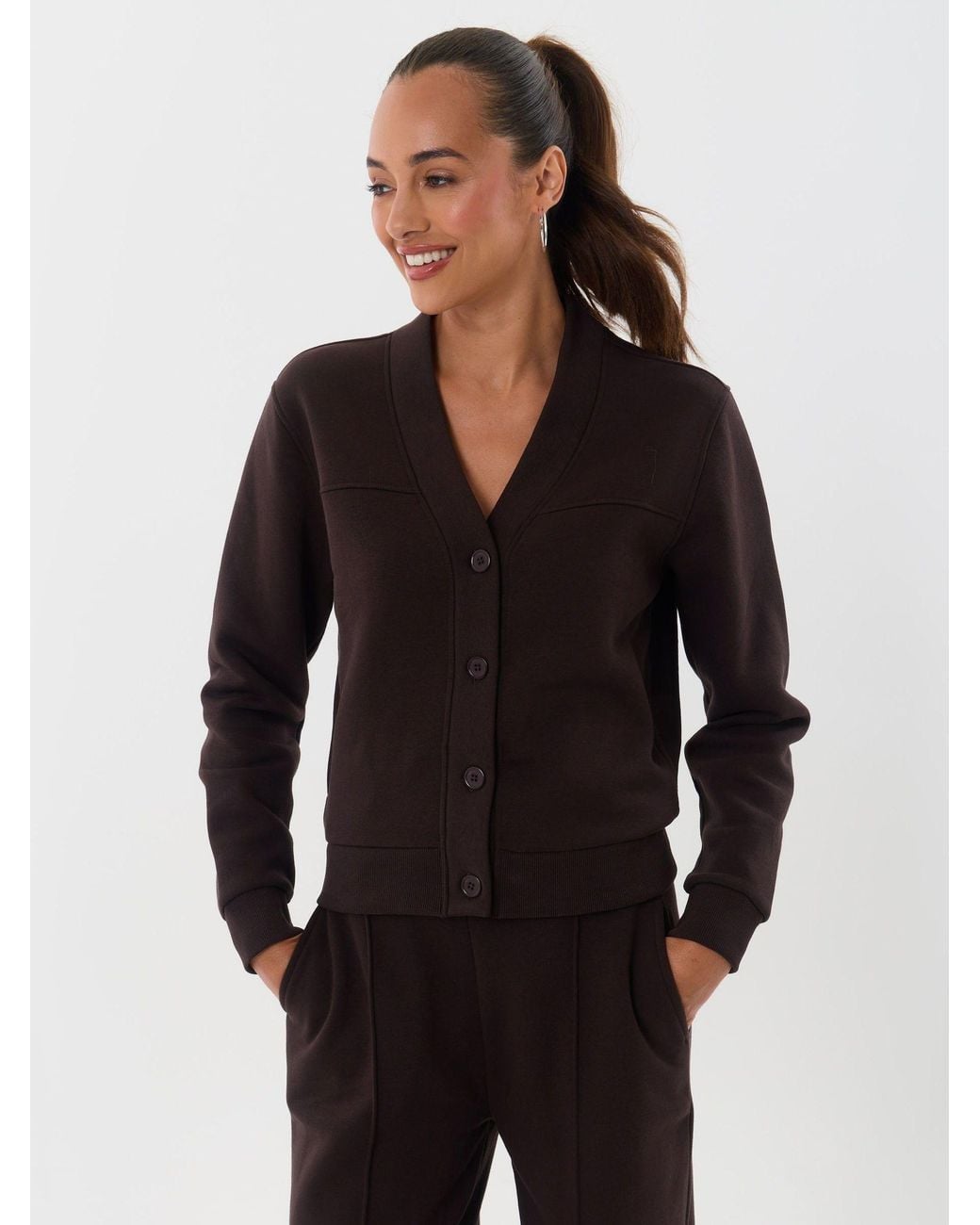Threadbare Blue Petite Cardigan & Joggers Set