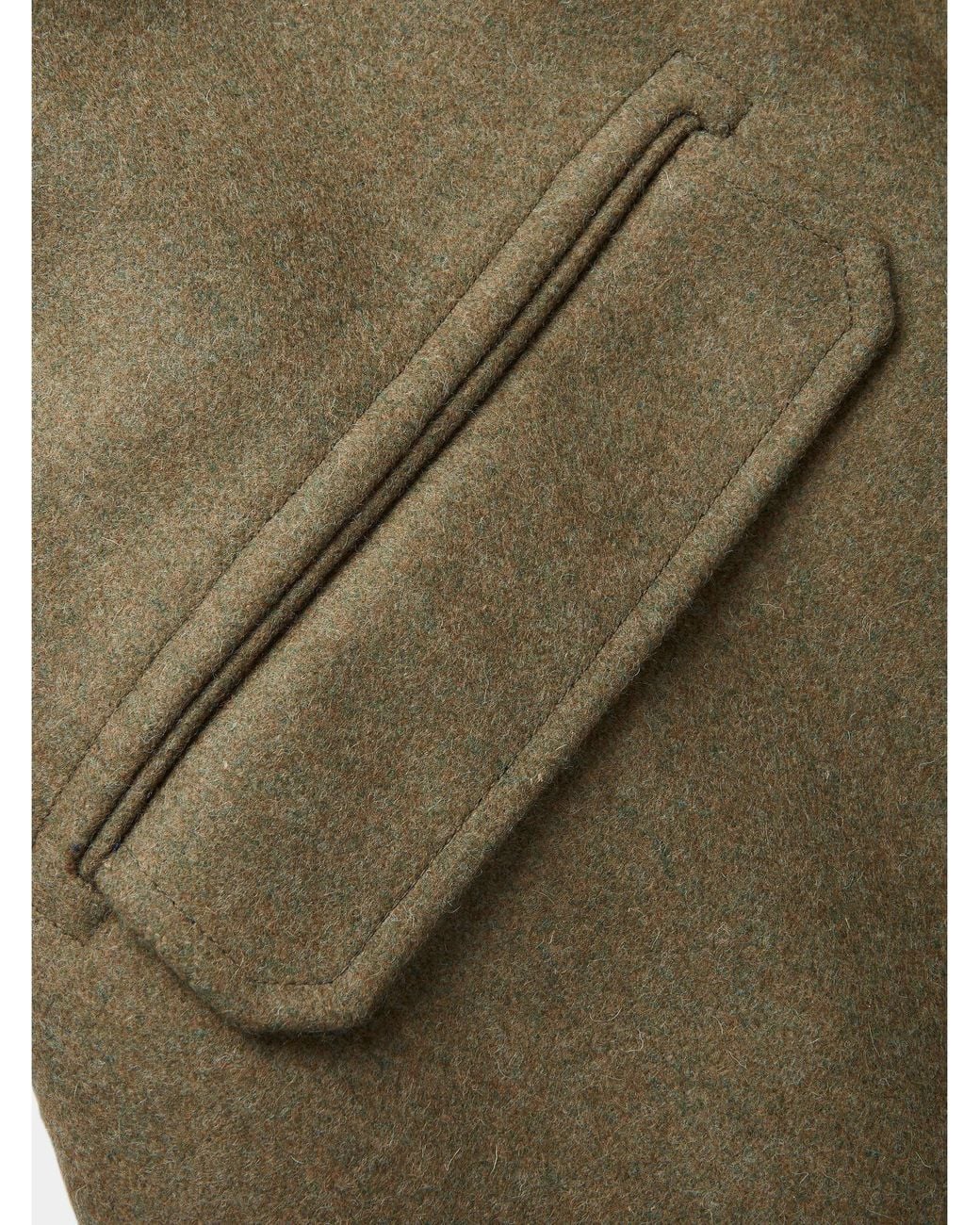 aubi Green Wragby Double Breasted Wool Coat for men