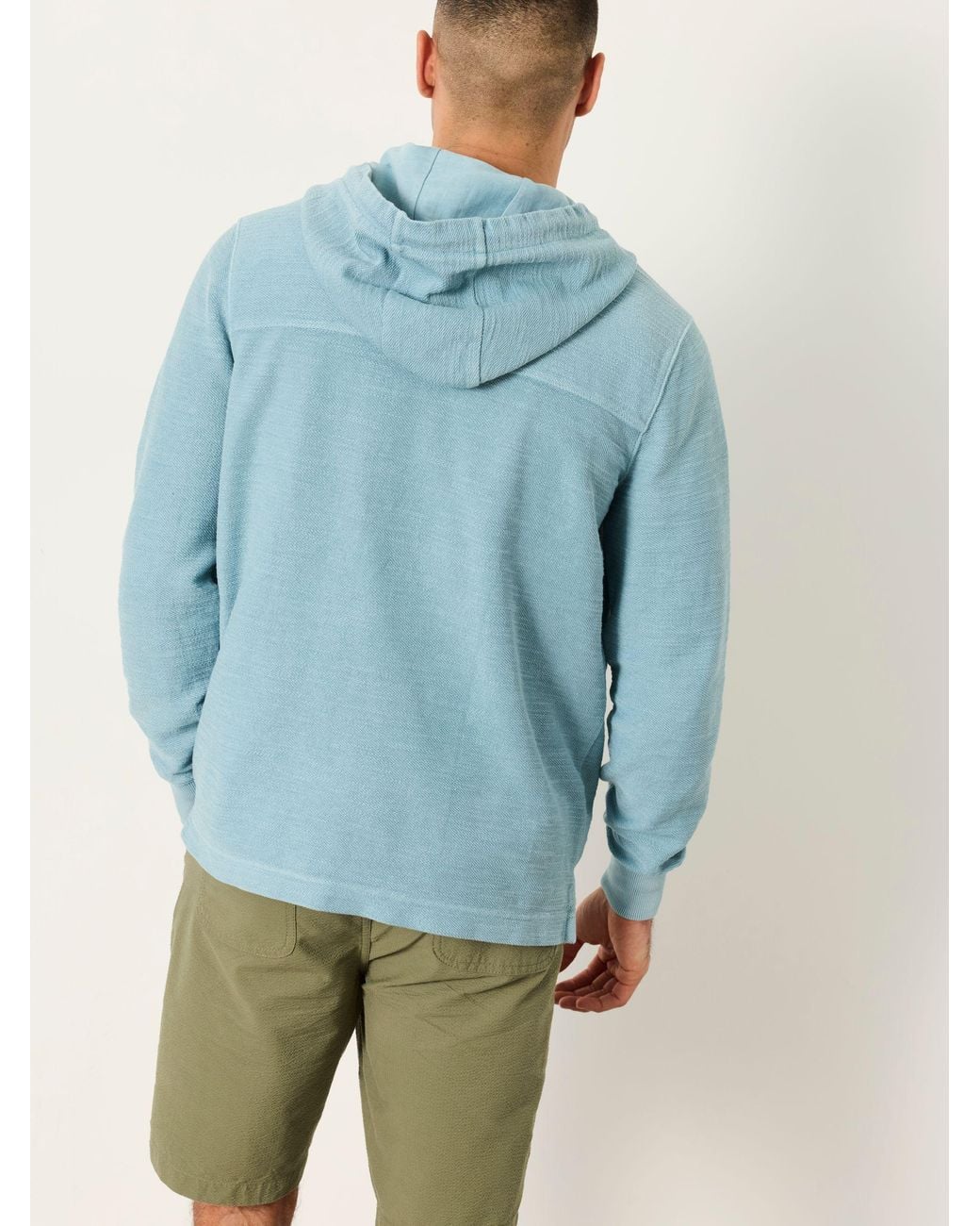 FatFace Blue Beach Half Neck Hoodie for men