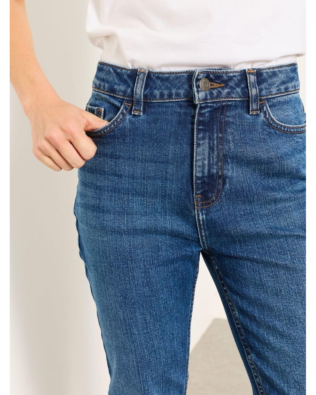 FatFace Blue Chesham Girlfriend Denim Slim Jeans