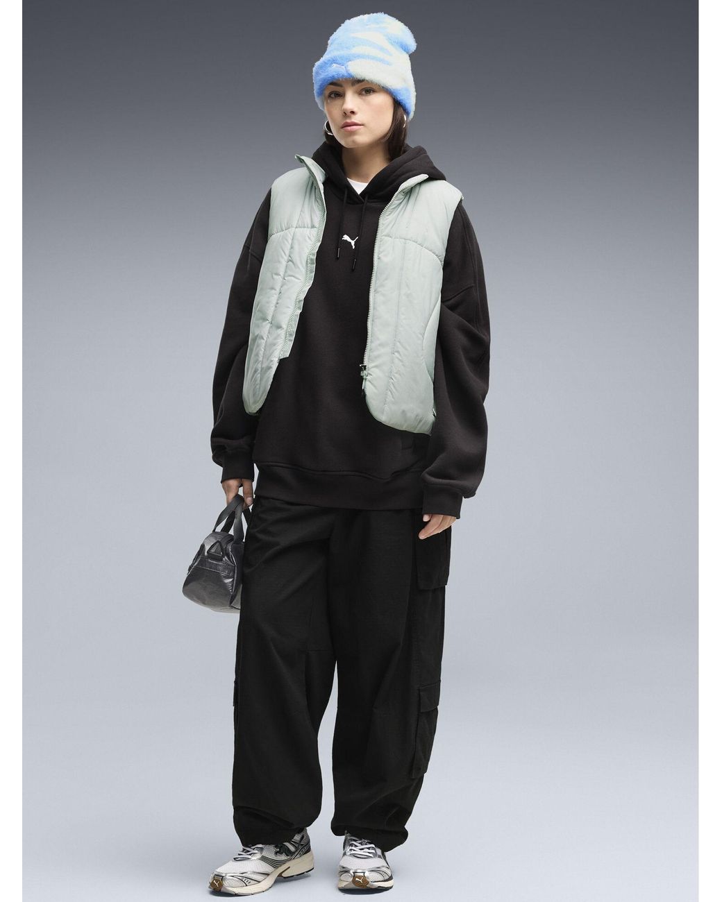 PUMA Black Essentials Oversized Hoodie for men