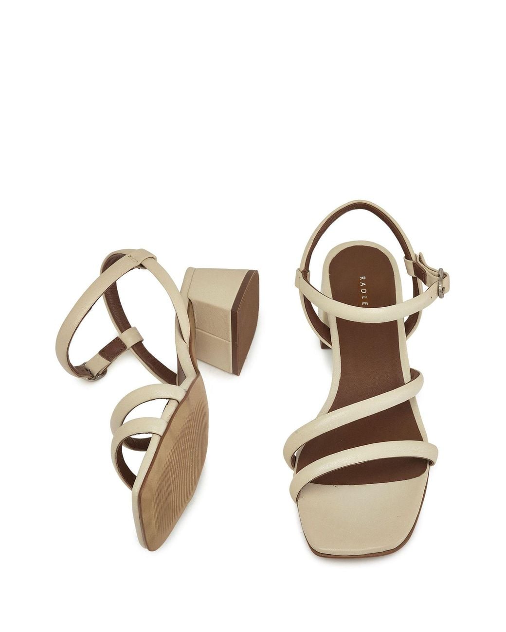 Radley White Crescent Strap Sandals