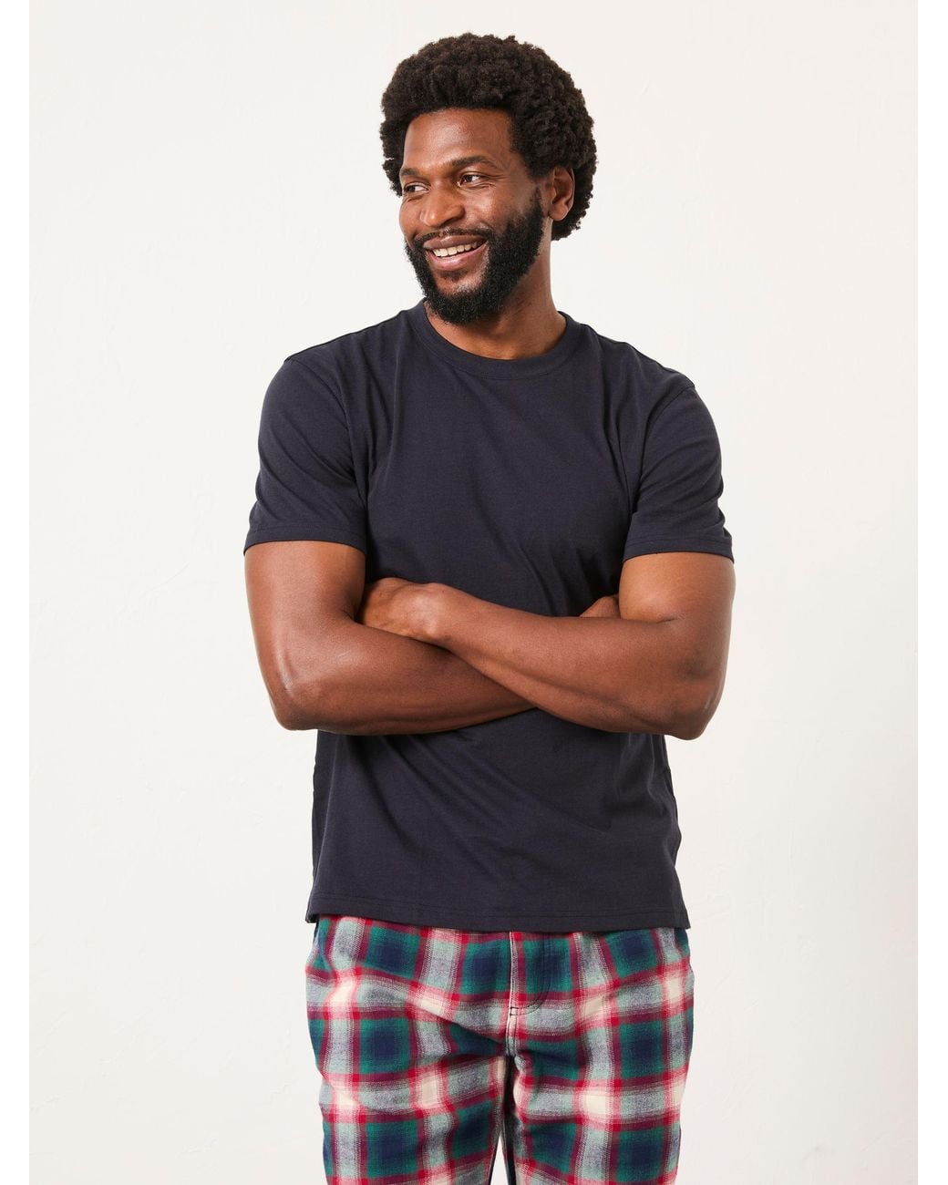 FatFace Blue Tyne Check Pyjama Set for men