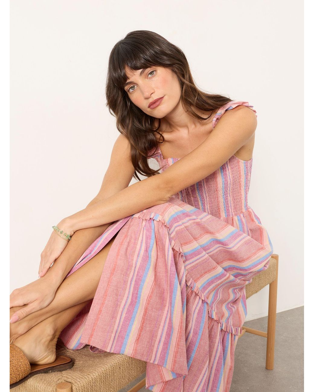 FatFace Pink Eva Midi Dress