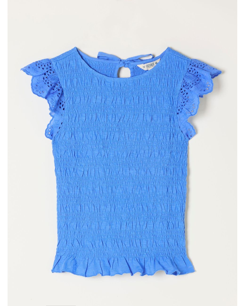 FatFace Blue Betty Shirred Top