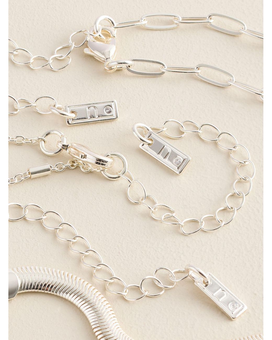 Next Natural Tone 3 Layer Multi Chain Necklace