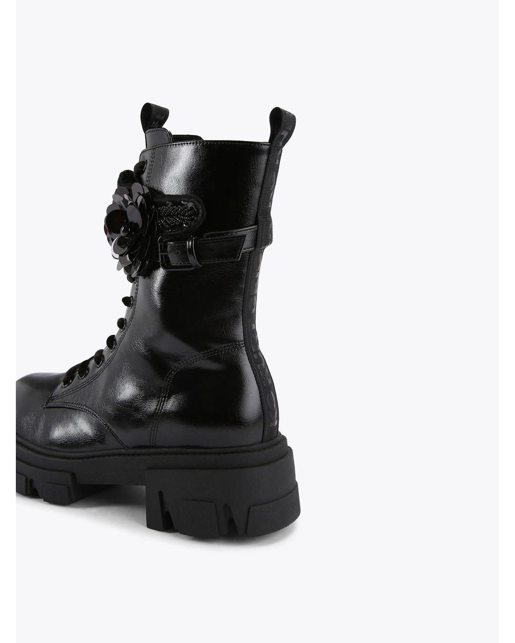 KG by Kurt Geiger Black Trekker Cuff Boots