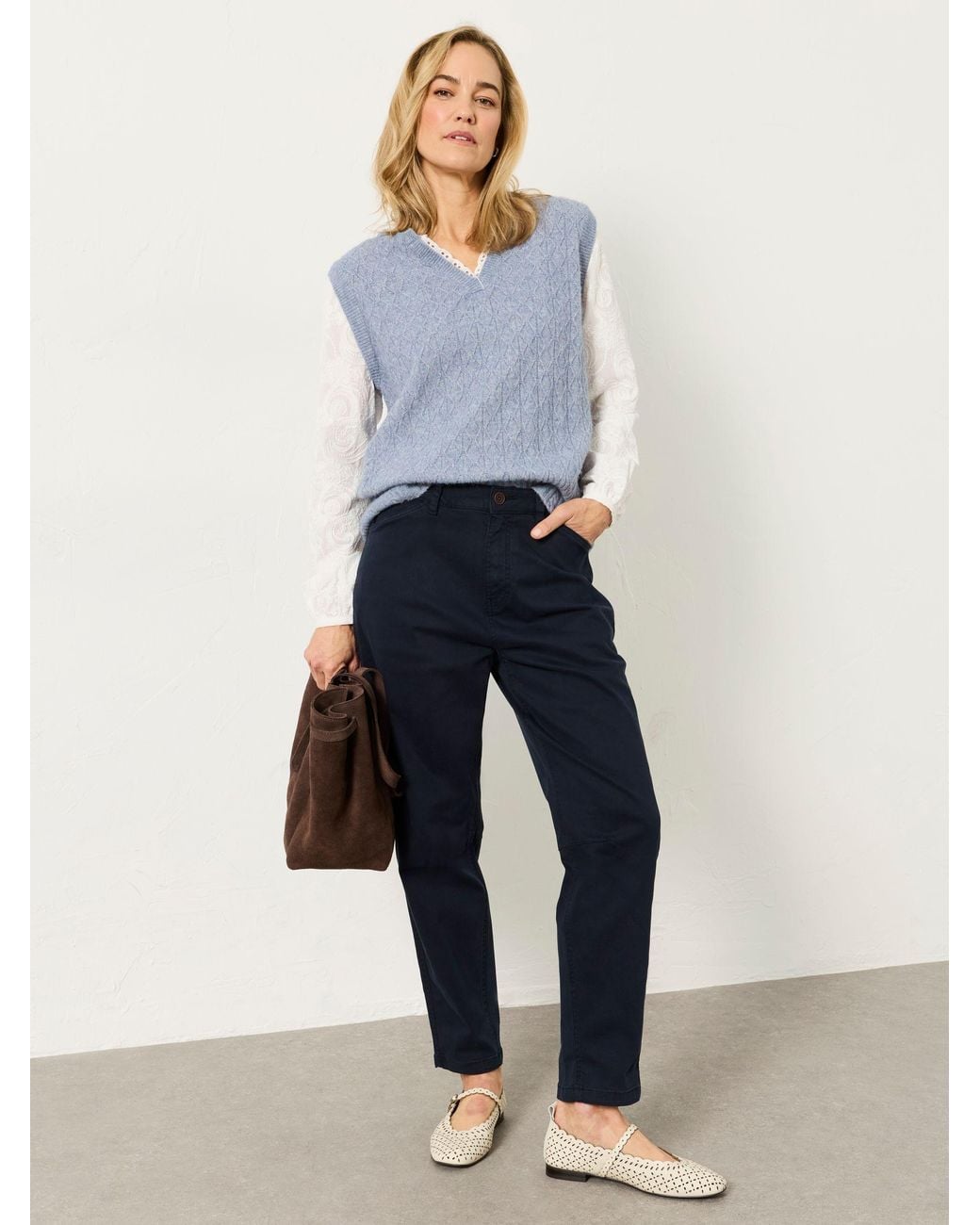 FatFace Blue Bella Tapered Chino Trouser